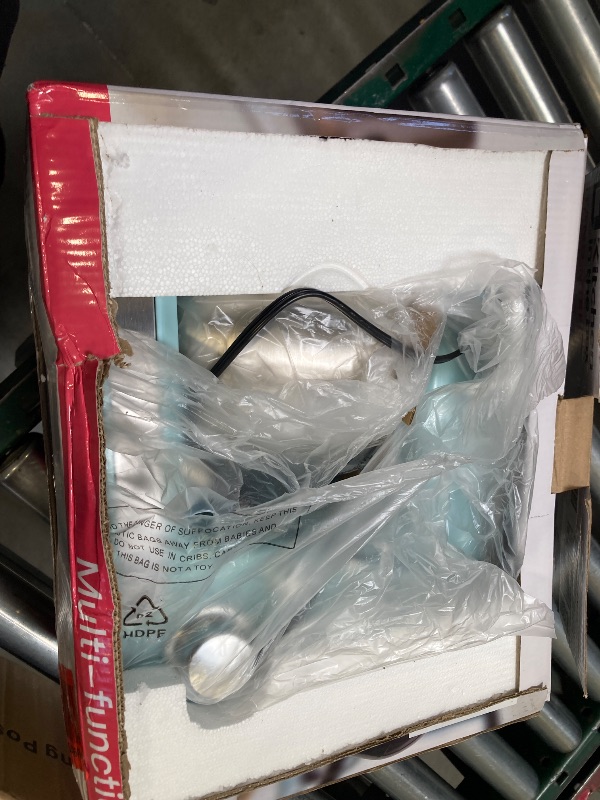 Photo 1 of Kitchen in the box Stand Mixer,3.2Qt Small Electric Food Mixer,6 Speeds Portable Lightweight Kitchen Mixer for Daily Use with Egg Whisk,Dough Hook,Flat Beater (Blue)