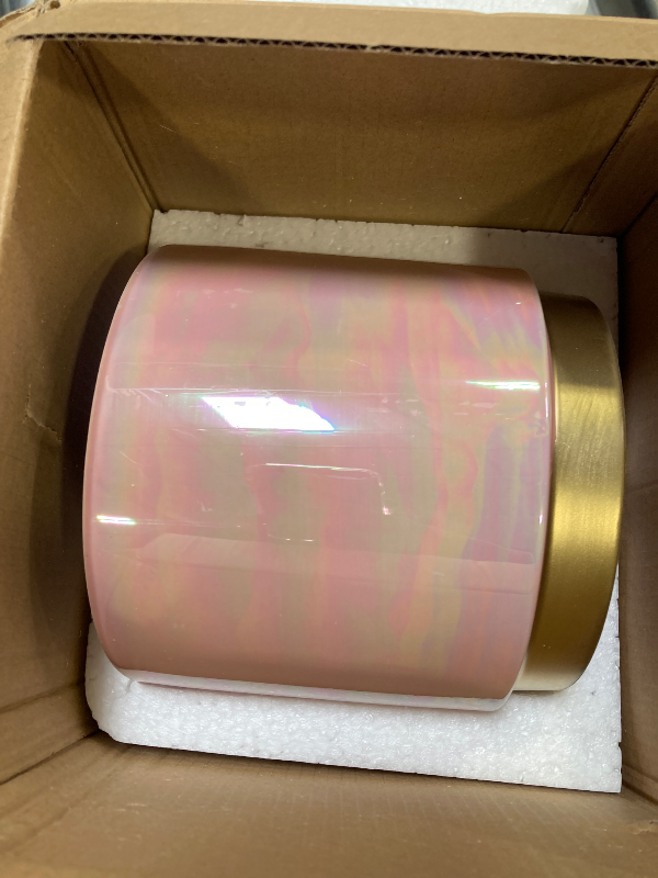 Photo 1 of Gepege Pink Indoor Plant Pots for Plants, Ceramic Planter with Drainage Hole, 6.0 inch+5.0 Inch+4.0 Inch. Succulent Orchid Flower Pot - Rainbow Pearl Glaze