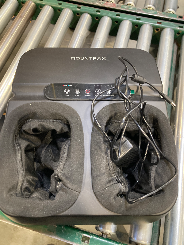 Photo 1 of MOUNTRAX Foot Massager Machine with Heat, Foot Massager for Plantar Fasciitis, Neuropathy Pain, Shiatsu Foot Massager with Remote, Fits Feet Up to Men Size 12 (Black)