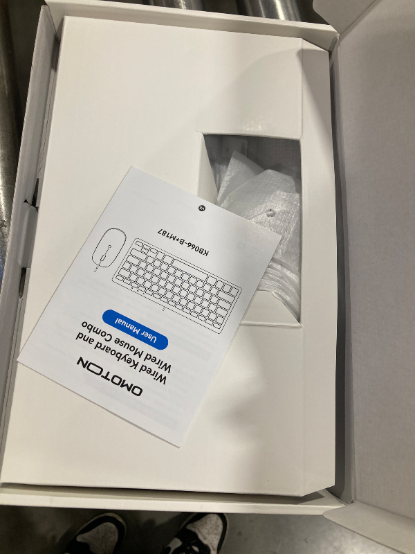 Photo 1 of OMOTON Wired Keyboard and Mouse Compatible with Mac, with Dual Interface (Type-C and USB) Keyboard Compatible with MacBook Pro/Air, iMac, Mac mini/Pro Laptop, White