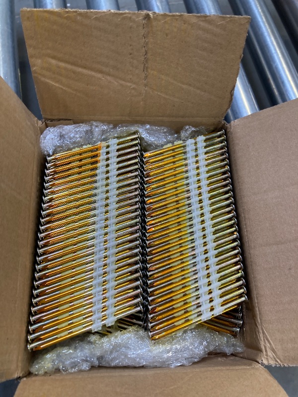 Photo 1 of Pasimy 1000 Per Box Framing Nails 21 EG Degree Smooth Shank Plastic Collated Nails Galvanized Full Round Head Framing Nails for Framing Nailer (3-1/4 Inch x 0.131 Inch)