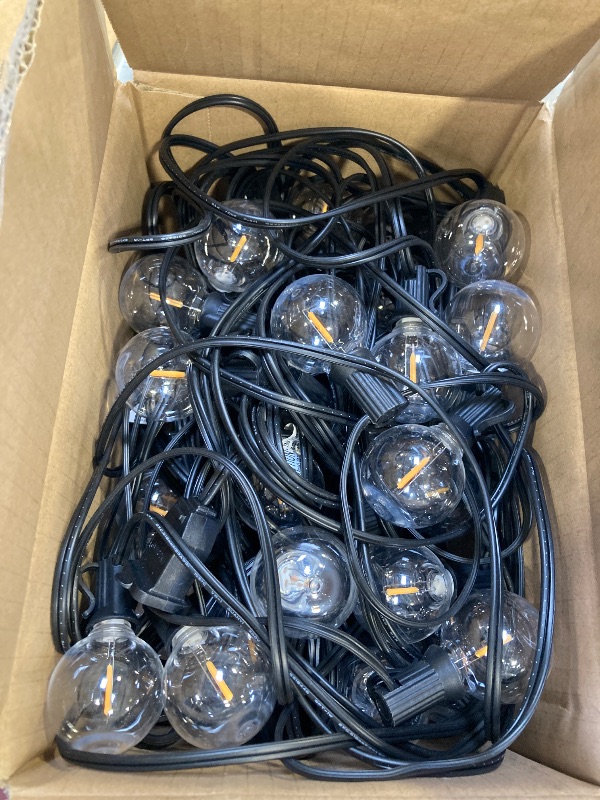 Photo 1 of 100ft 2-Pack Outdoor G40 LED Globe String Lights Dimmable Waterproof Shatterproof Light Strings with 52 Bulbs Connectable Commercial Hanging Lights for Christmas Patio House Backyard Balcony Party