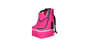 Photo 1 of Car Seat Travel Bag for Airplane,Infant Seat Travel Bag with Shoulder Strap,Padded Car Seats Backpack with Reflective Stripes,Large Carseat Carrier Bag Travel Car Seat Cover,Pink