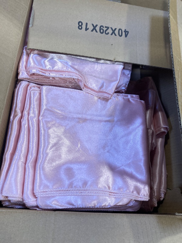 Photo 1 of 100 PCS Satin Chair Sashes Decorative Bow Chair Ribbon Bows Chair Cover Band Back Sashes Ties for Wedding Party Ceremony Reception Events Banquet Restaurant Home Kitchen Decor(7 x108 inch,Rose Gold)
