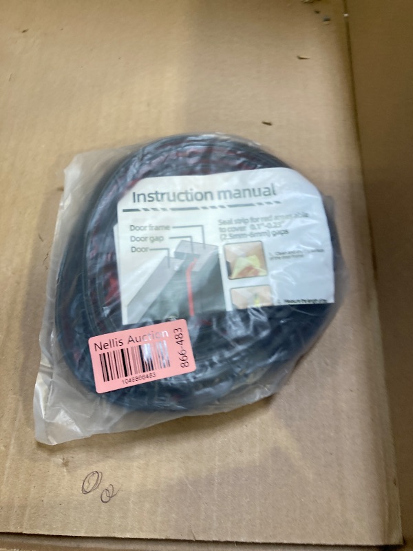 Photo 1 of ESUFEIR 26Feet Door Weather Stripping Door Seal Strip,Self-Adhesive Rubber Door Insulation Weather Strip for Window and Door Soundproofing D Shape,Weatherstripping for Door Frame Gap Blocker(Black)