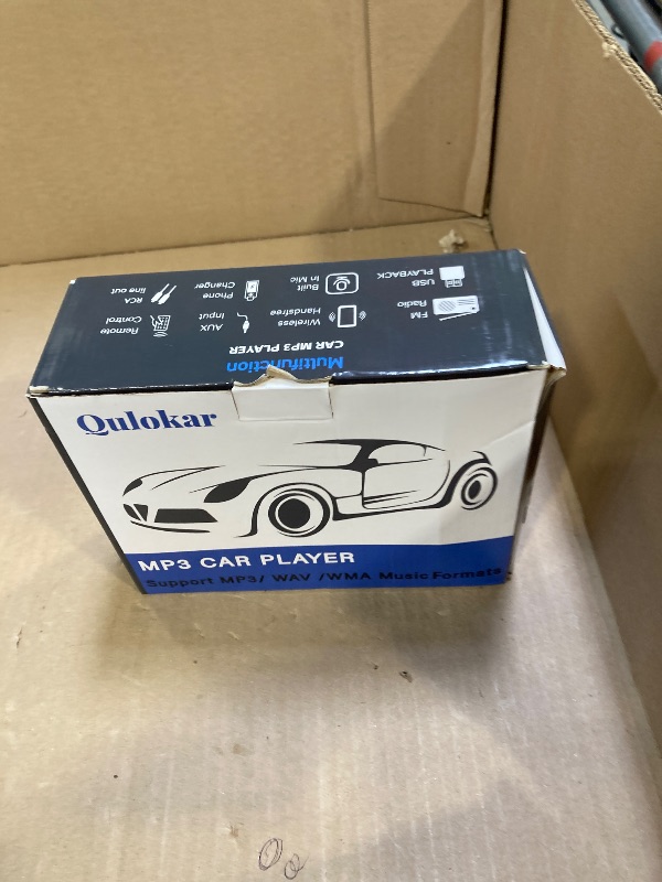 Photo 1 of Qulokar Single DIN Multimedia Car Stereo Radio,7 Character LCD,Bluetooth with Hands Free Calling & Music Streaming,USB Playback & AUX Input,FM Radio Receiver Wireless Remote Control
