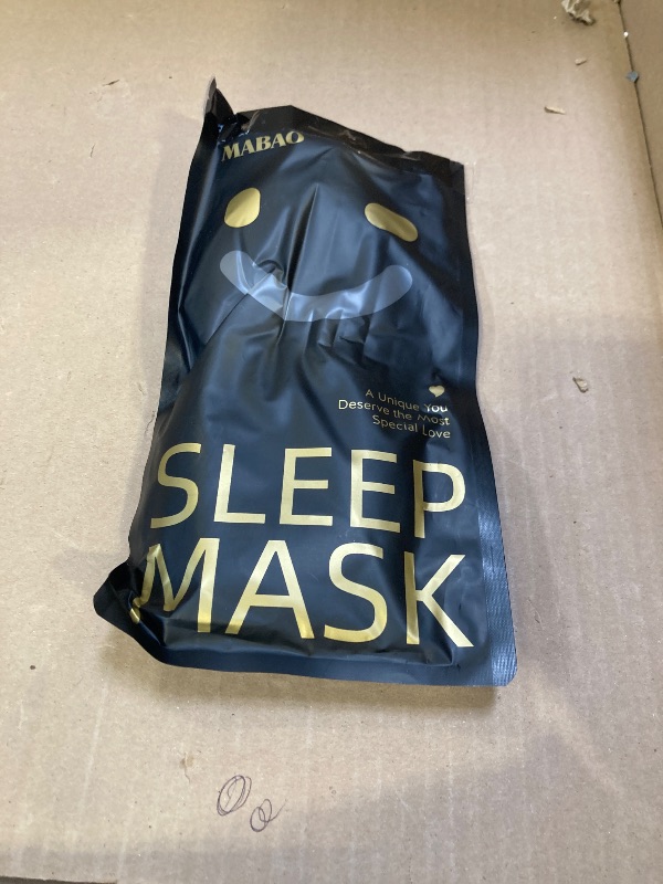 Photo 1 of MABAO Weighted Eye Mask for Sleeping, Blackout 3D Contoured Sleep Mask with Adjustable Strap for Women Men, Memory Foam, Gentle Pressure Relief Comfort Eye Cover Blindfold for Insomnia & Travel -Black