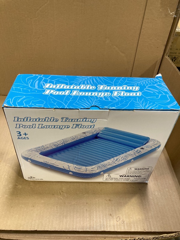 Photo 1 of Jasonwell Inflatable Tanning Pool Lounger Float 4 in 1 Sun Tan Tub Sunbathing Lounge Raft Floatie Toys Water Filled Bed Mat Pad for Kids Adult Blow Up Kiddie Ball Pit Pool (XL)