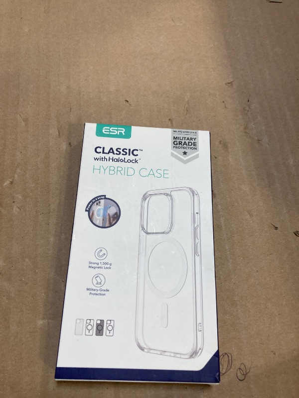Photo 1 of ESR for iPhone 14 Pro Max Case, Compatible with MagSafe, Shockproof Military-Grade Protection, Yellowing Resistant, Magnetic Classic Hybrid Case (HaloLock), Clear