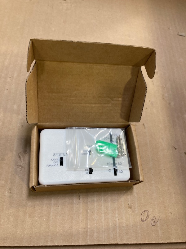 Photo 1 of RV Thermostat, RV Analog Thermostat Replacement for Dometic (Cool Only/Furnace) 3106995.032, 12 VDC (White)