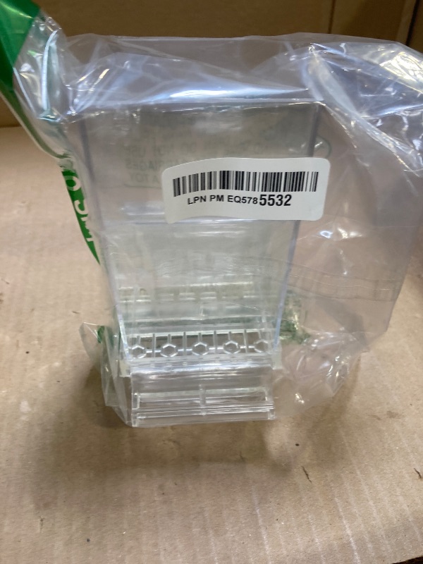 Photo 1 of IBWell No Mess Automatic Bird Feeder for Cage - Parrot Feeder Inside Cage With Clear Perch and Acrylic Seed Food Container