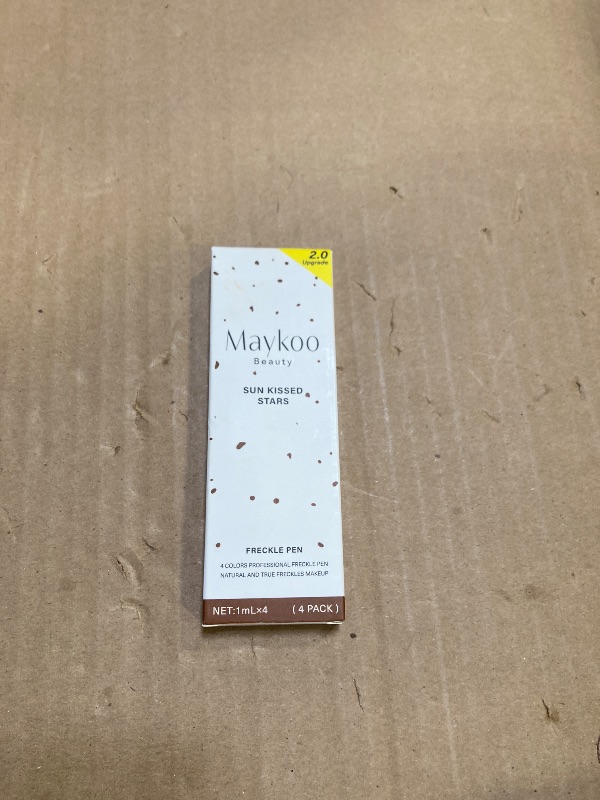Photo 1 of MAYKOO 4 Colors Freckle Pen Set, Natural Lifelike Face Fake Freckle Stamp Makeup Pen Waterproof Long Lasting Quick Dry Faux Freckles Sun-kissed Makeup-Light Brown,Natural Coffee,Chestnut,Dark Brown