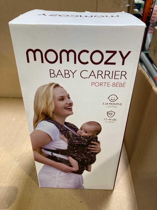 Photo 1 of Momcozy Baby Carrier - Ergonomic, Cozy and Lightweight Carrier for 7-44lbs, Effortless to Put On, Ideal for Hands-Free Parenting, Enhanced Lumbar Support, Purehug for Infant to Toddler, Black