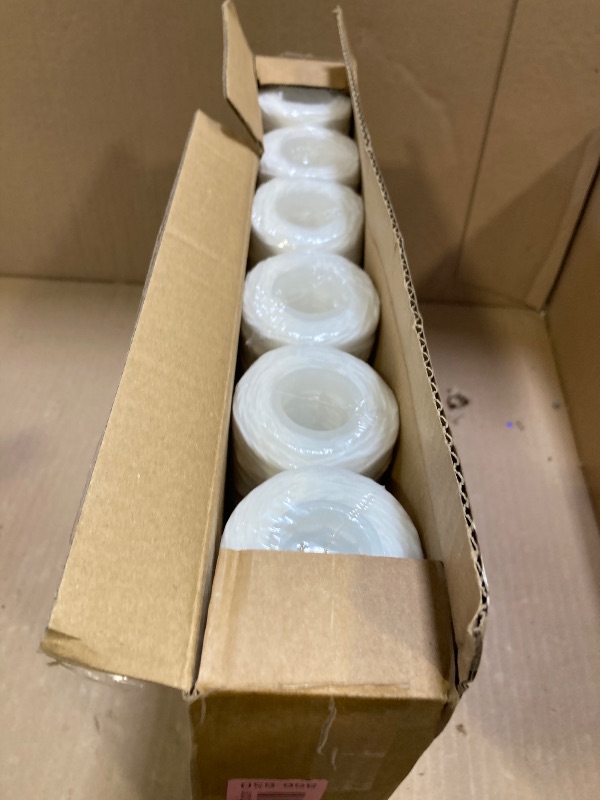 Photo 1 of VEGEBE 5 Micron String Wound Whole House Water Filter 10" x 2.5", 10-inch Universal Sediment Pre-Filters for Well Water, Replacement Cartridge for FXWSC, CW-F, CW-MF, 1SS, W5W, AO-WH-PRE-R2, 6-Pack