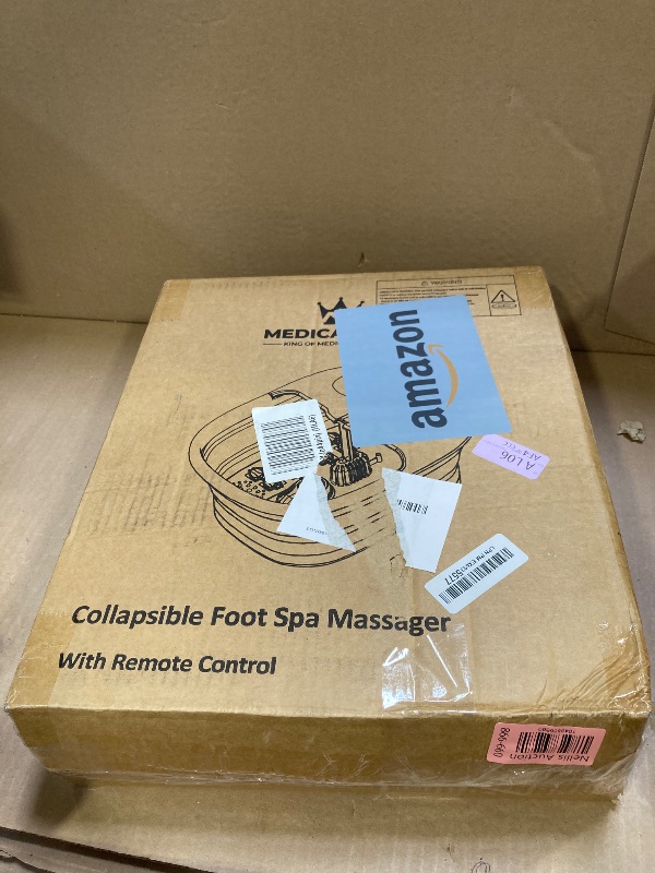 Photo 1 of Medical king Foot Spa with Heat and Massage and Jets Includes A Remote Control A Pumice Stone Collapsible Massager with Bubbles and Vibration