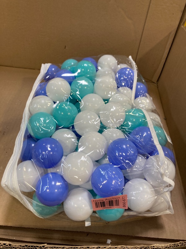Photo 1 of Vanland Ball Pit Balls for Baby and Toddler Phthalate Free BPA Free Crush Proof Plastic - Multicolored Pit Balls in Reusable Play Toys for Kids with Storage Bag