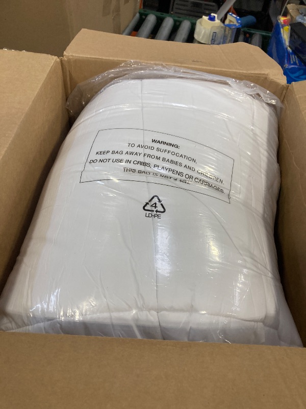 Photo 1 of STWIENER Queen Mattress Topper, Plush Pillow Top Mattress Topper for Back Pain Relief, Extra Thick Mattress Pad Deep Pockets for 8"-21", Soft Down Alternative Fill Mattress Protector, Blue Stripe