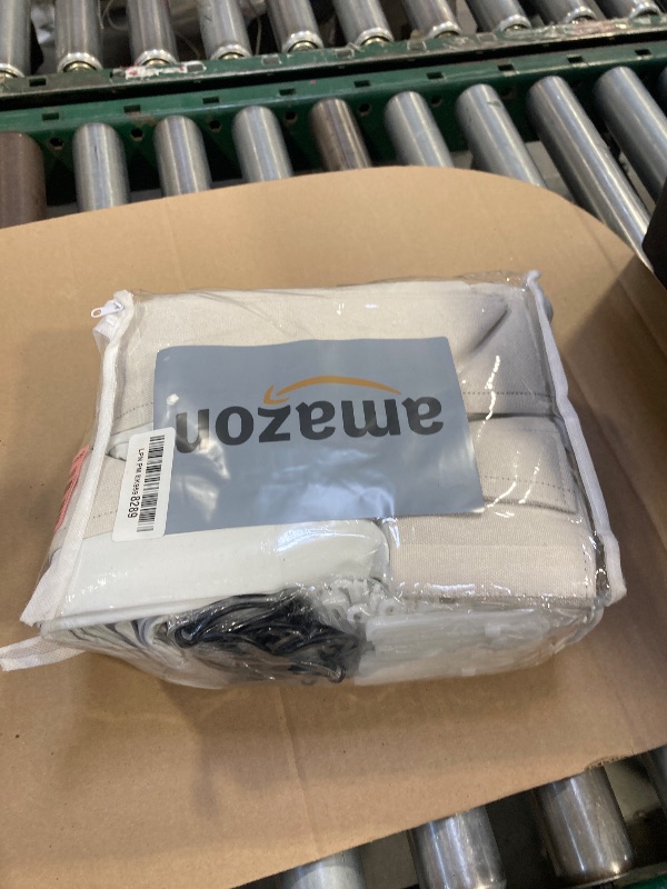 Photo 1 of 100% Blackout Shield Linen Blackout Curtains for Bedroom 84 Inches Long, Back Tab/Rod Pocket Living Room Drapes, Thermal Insulated Blackout Curtains 2 Panels Set, 50" W x 84" L, Beige