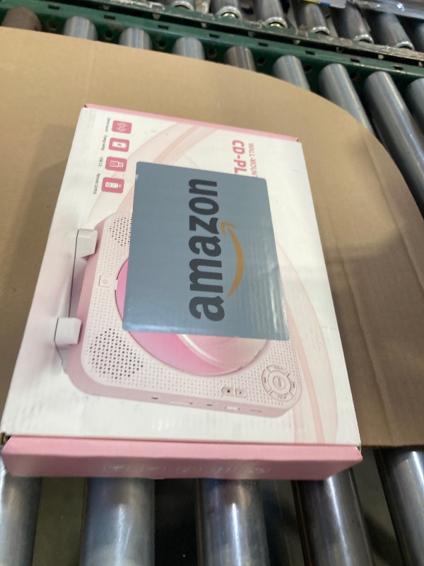 Photo 1 of Portable Bluetooth CD Player with Speakers - Small Wall CD Player for Home with Remote Control FM Radio Digital Screen Headphone Jack,Support AUX in Cable&USB,Pink Kpop Player