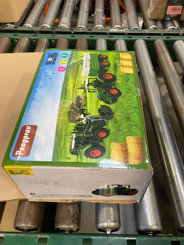 Photo 1 of Peagprav Farm Toys Tractor with Trailer-16.5 Inches Tractor Playset 1/24 Scale Gripper Frontloader Spreader for Boys Kids Toddlers Age 3-7 Years Old