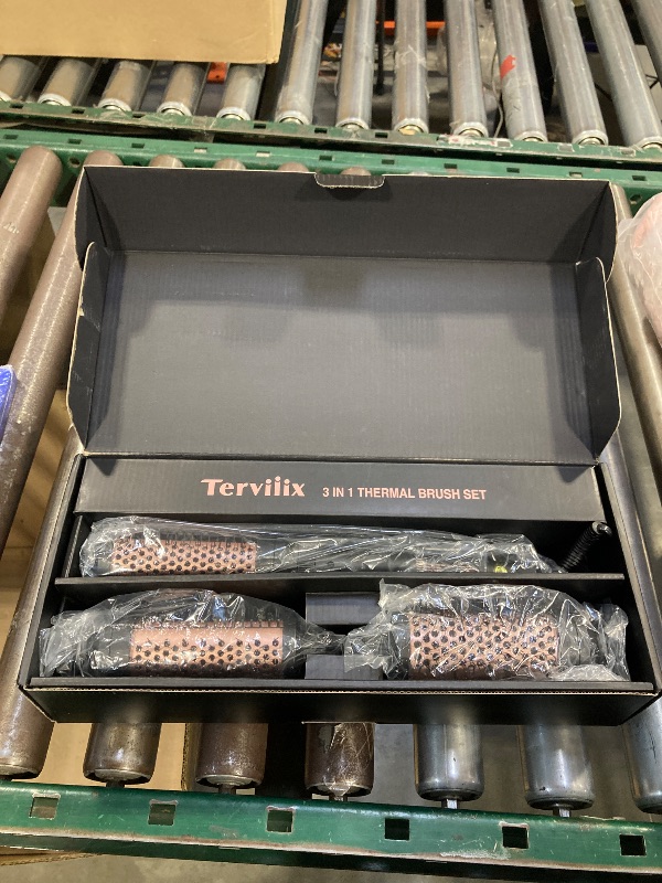 Photo 1 of Terviiix PRO Thermal Brush Set for Voluminous Style, Non-blowing Heated Round Brush with Adjustable Temp, 3-in-1 Curling Brush with Detachable Head(1.25'',1.5'',1.77''), 20S Fast Heating with Dual MCH