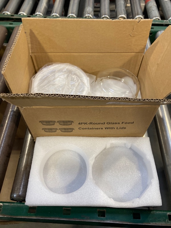 Photo 1 of R.repad yay 4Pack Round Glass Food Storage Containers With Lids, 1.5 Cup Round Meal Prep Bowls With Lids BPA-Free, Small Glass Food Containers for Soup Leftover, Microwave, Dishwasher, Freezer Safe