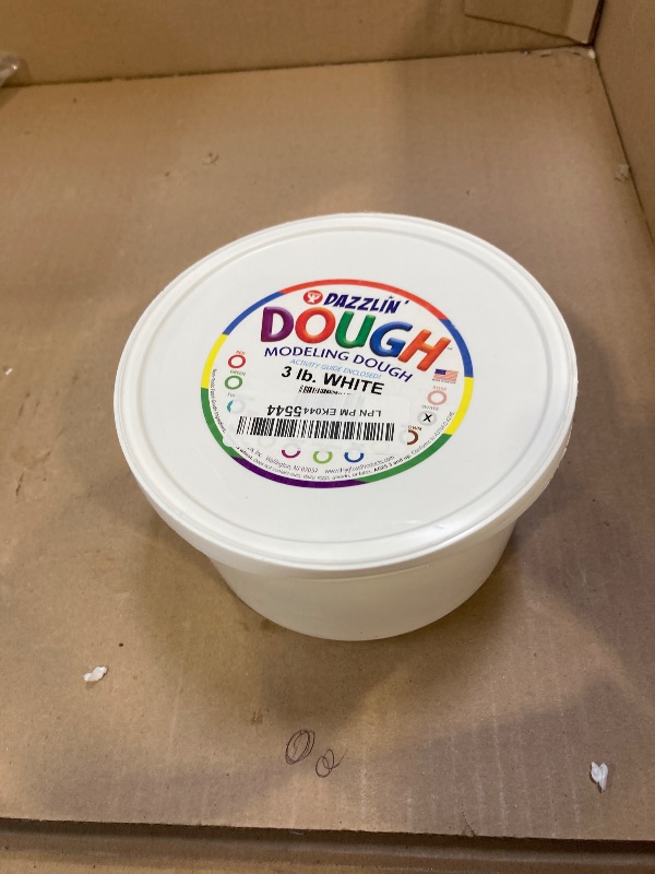 Photo 1 of Hygloss Play Modeling Dough for Kids – Safe & Non-Toxic Sensory Dough for Arts and Crafts – 3 lb Tub – Play Clay for Toddler Activities, Preschool Classroom Must-Haves – White Color, Unscented