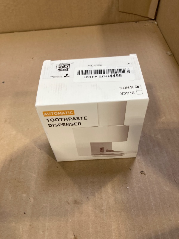 Photo 1 of Automatic Toothpaste Dispenser Wall Mounted: White Electric 6 Adjustable Levels Auto Toothpaste Squeezer Smart Rechargeable Touchless for Kids Adults - Bathroom - Replaceable Parts