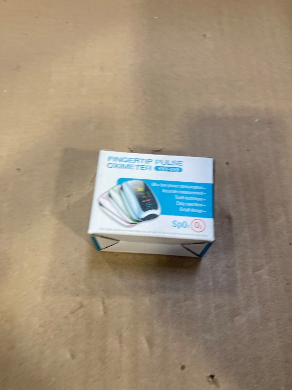 Photo 1 of Rechargeable Fingertip Pulse Oximeter - Blood Oxygen Saturation Monitor for Home, Outdoor Sports, Wide Use (Blue)