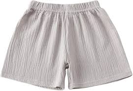 Photo 1 of Elaowoho Baby Toddler Boys Shorts 2 Pack Cotton Linen Summer Loose Shorts Elastic Waist Solid Jogger Short Pants(Grey+Blue+,2-3T)
