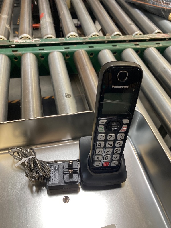 Photo 1 of Panasonic Additional Cordless Phone Handset for use with KX-TGD81x and KX-TGD83x Series Cordless Phone Systems - KX-TGDA83M (Metallic Black)