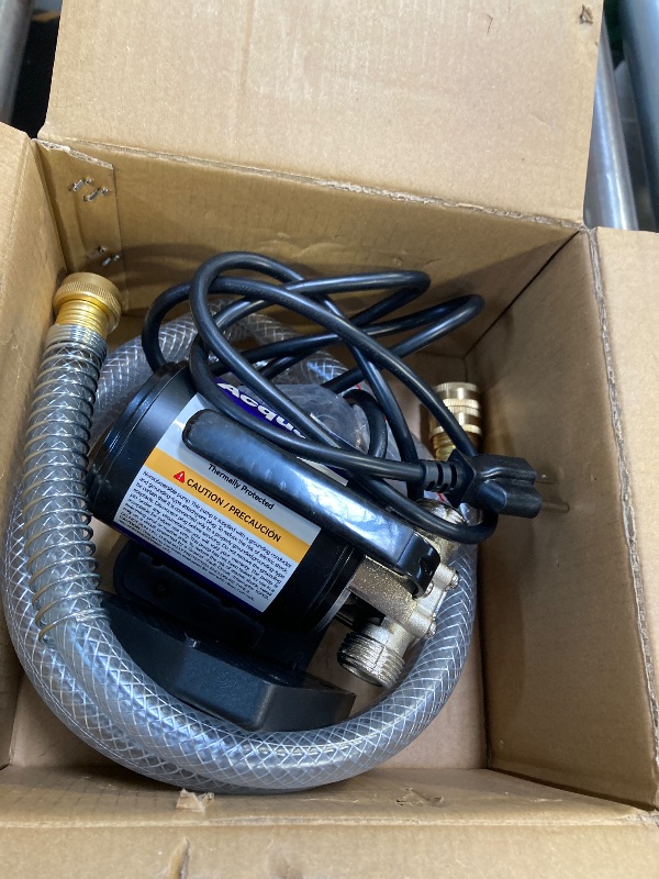 Photo 1 of Acquaer Portable Electric Utility Water Transfer Pump 115V 1/10 HP with Suction Hose Kit, Low Suction Water Removal for Water Beds, Pools, Rain Barrel, Aquariums