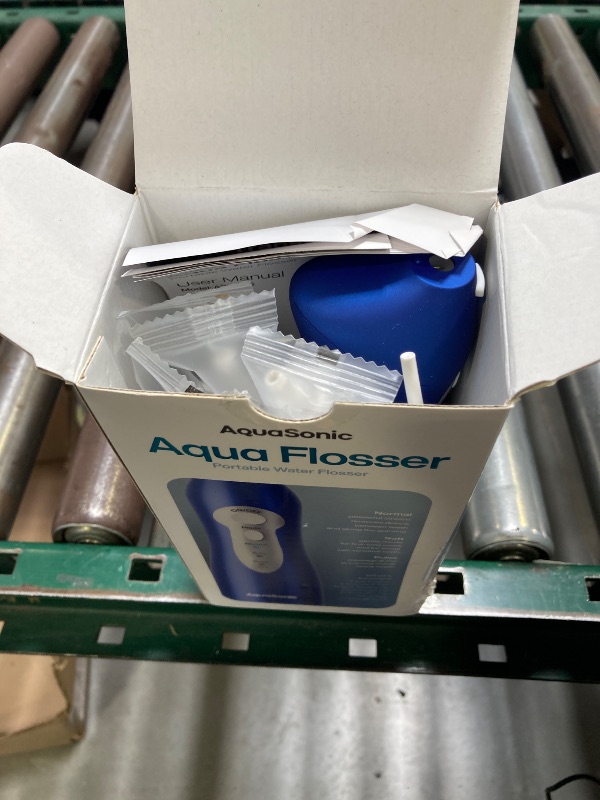 Photo 1 of AquaSonic Water Flosser - Cordless Rechargeable Water Flossers for Teeth Cleaning - Waterproof Aqua Flosser, Portable Oral Irrigator for Dental Cleaning with 5 Jet Tips – Braces Home Travel