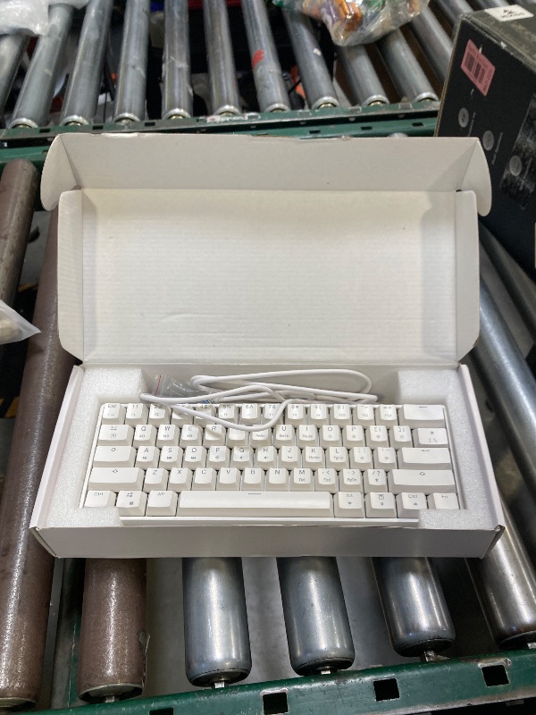 Photo 1 of HK GAMING GK61 Mechanical Gaming Keyboard - 61 Keys Multi Color RGB Illuminated LED Backlit Wired Programmable for PC/Mac Gamer (Gateron Optical Brown, White)