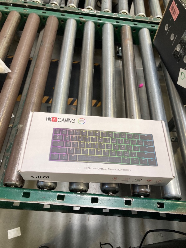 Photo 1 of HK GAMING GK61 Mechanical Gaming Keyboard - 61 Keys Multi Color RGB Illuminated LED Backlit Wired Programmable for PC/Mac Gamer (Gateron Optical Brown, White)