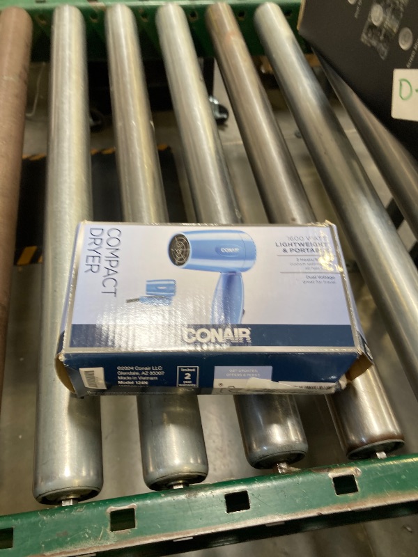 Photo 1 of Conair Travel Hair Dryer with Dual Voltage, 1600W Compact Hair Dryer with Folding Handle, Travel Blow Dryer