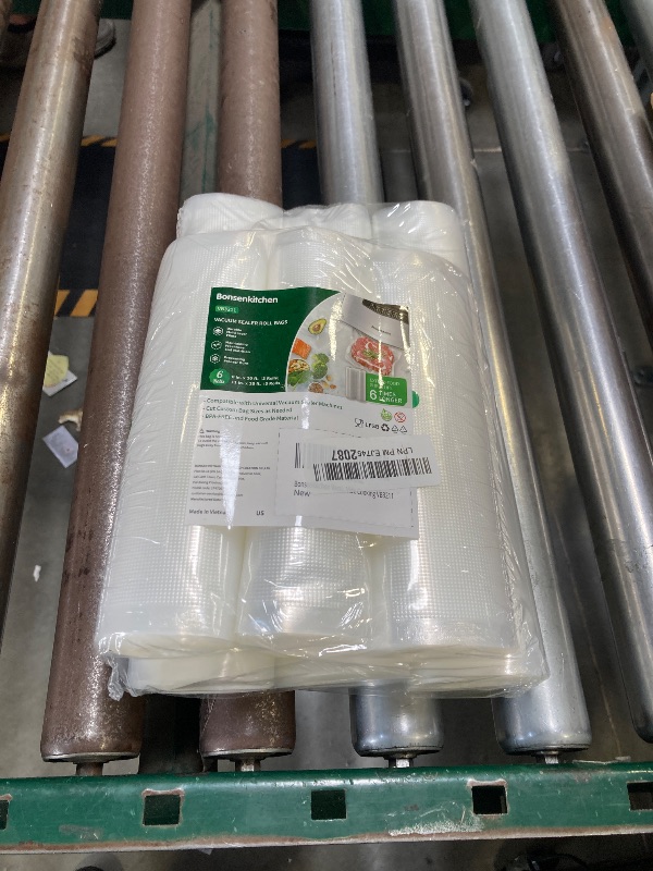 Photo 1 of Bonsenkitchen Vacuum Sealer Rolls Bags, 6 Pack 3 Rolls 11" x 20' + 3 Rolls 8" x 20' Commercial Grade BPA Free Bag Rolls, Durable Customized Size Food Vac Bags for Storage and Sous Vide Cooking VB3211