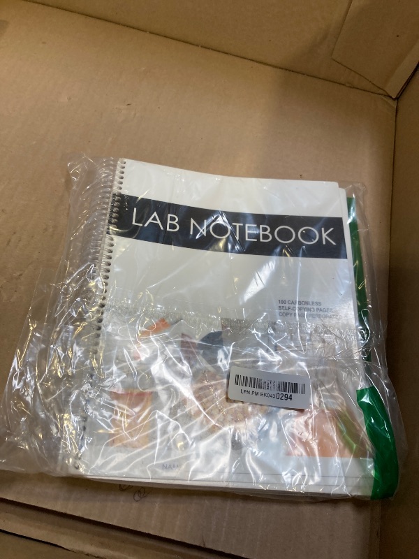 Photo 1 of BARBAKAM Lab Notebook 100 Carbonless Pages Spiral Bound (Copy Page Perforated)