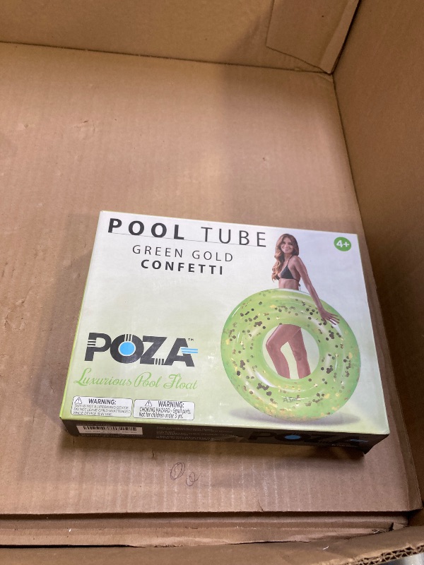 Photo 1 of Cota Global Inflatable Green Pool Float Tube - Premium Confetti Pool Tube, Inflatable Swimming Tube Pool Ring Float for Kids and Adults, Heavy Duty Floating Tube for Pool, Beach, or Lake - 36 Inches