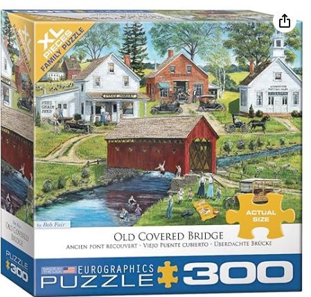 Photo 1 of Old Covered Bridge Family Puzzle 300pc

