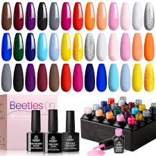 Photo 1 of Beetles Gel Nail Polish Set - 20 Pcs Neon Nail Gel Polish Set Soak Off Uv LED Gold Sliver Glitter Nail Polish Kit Blue Pink Black White Uv for Nail Art Salon Gift for Women