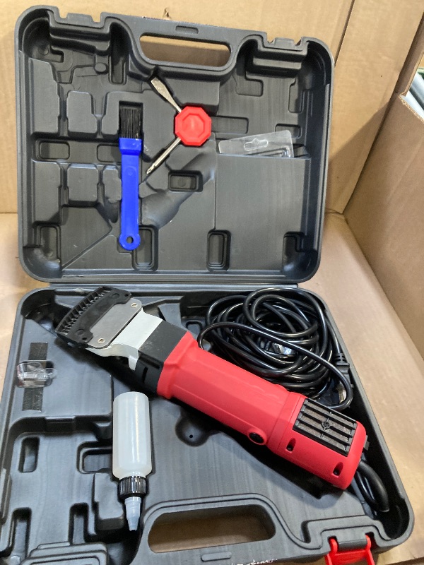 Photo 1 of DUCKBOY Heavy Duty Clippers for Thick Coats Animals, 500W Professional Electric Shearing Machine for Horse Pony Cattle and Large Dogs Livestocks Grooming, 6 Speed & 2 Detachable Shearing Blades