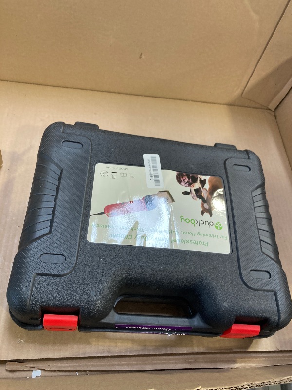 Photo 1 of DUCKBOY Heavy Duty Clippers for Thick Coats Animals, 500W Professional Electric Shearing Machine for Horse Pony Cattle and Large Dogs Livestocks Grooming, 6 Speed & 2 Detachable Shearing Blades