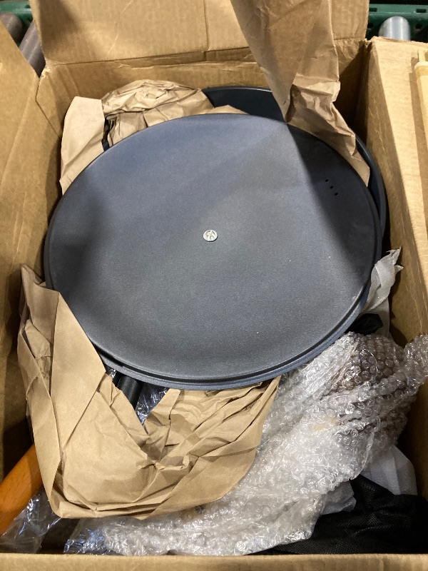 Photo 1 of Wok Pan with Lid - 13" Nonstick Wok, Carbon Steel Woks & Stir-Fry Pans with Cookwares, Flat Bottom Chinese wok for Electric, Induction and Gas Stoves
