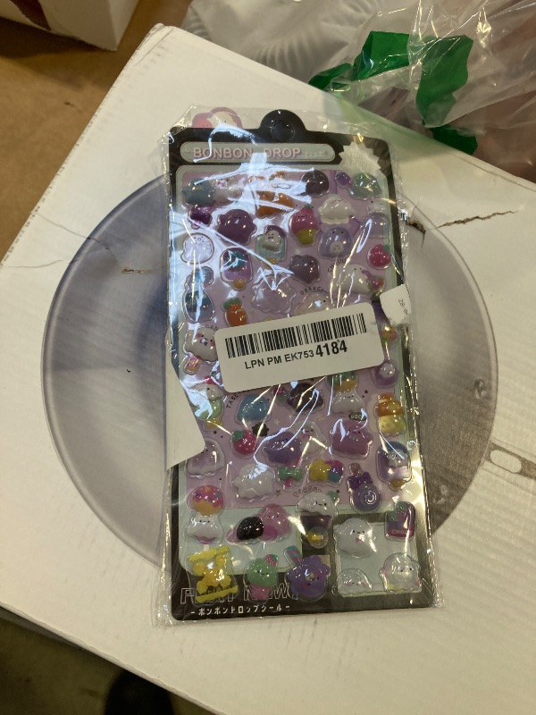 Photo 1 of 3D Puffy Stickers, 4 Sheets 200+ Kawaii Resin Decorative Stickers for Phone Case, Notebook, Scrapbooking (Style-2)
