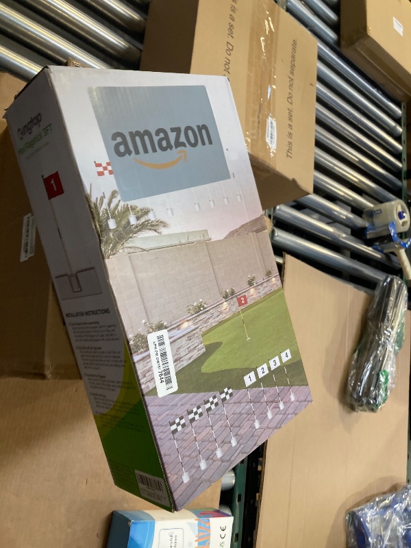 Photo 1 of KINGTOP Miniature Golf Flagstick, Practice Putting Green Flags for Yard, Golf Pin Flag Hole Cup Set, Portable 2-Section Design, 3ft Flagpole, Indoor | Outdoor, Red Flag Numbered #1 2 3 4, 4-Pack