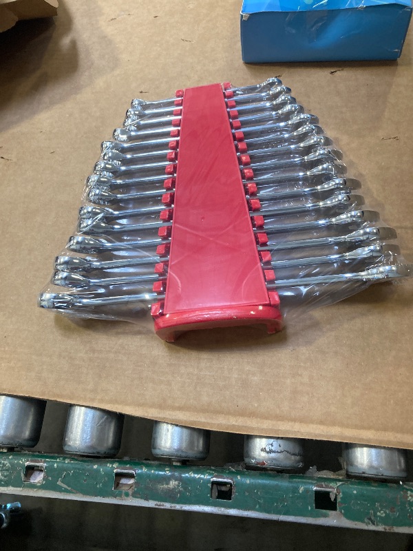 Photo 1 of Max Torque 15-Piece Premium Combination Wrench Set, Chrome Vanadium Steel, Long Pattern Design | Include Metric Sizes 8, 9, 10, 11, 12, 13, 14, 15, 16, 17, 18, 19, 20, 21, 22mm with Storage Rack