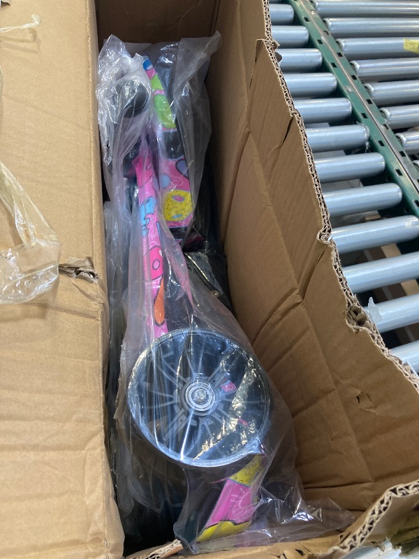 Photo 1 of 2-in-1 Kick Scooter for Kids Ages 3-8, Adjustable Height Foldable Scooter Removable Seat, 3 LED Light Wheels, Outdoor Activities for Toddlers Boys Girls
