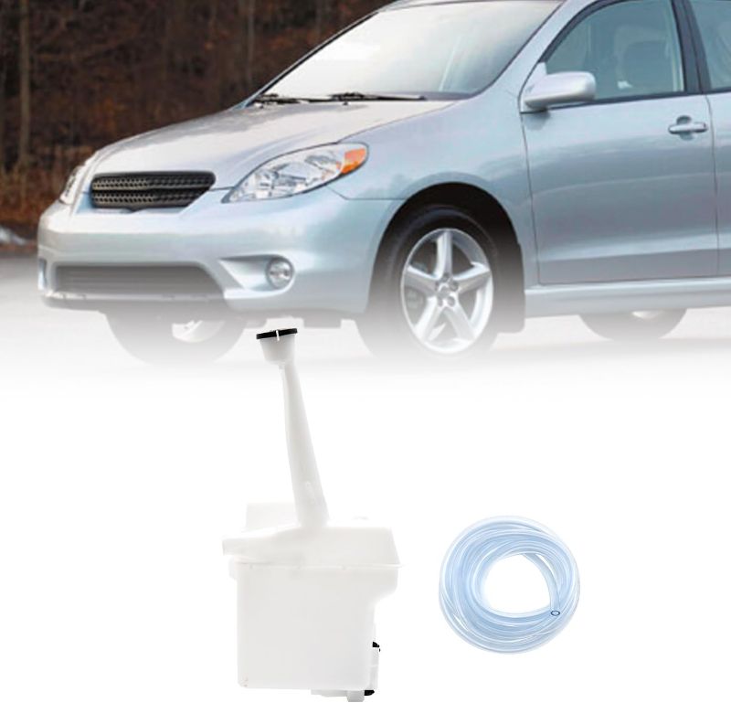 Photo 1 of Windshield Washer Fluid Reservoir Fit for 2003-2008 Toyota Corolla Matrix, Fluid Tank with Pump and Cap Replaces TO1288112 8531502111
