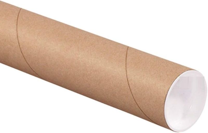 Photo 1 of ProLine 5 x 24", .125" thick Kraft Heavy-Duty Mailing Shipping tubes with End Caps (1)
